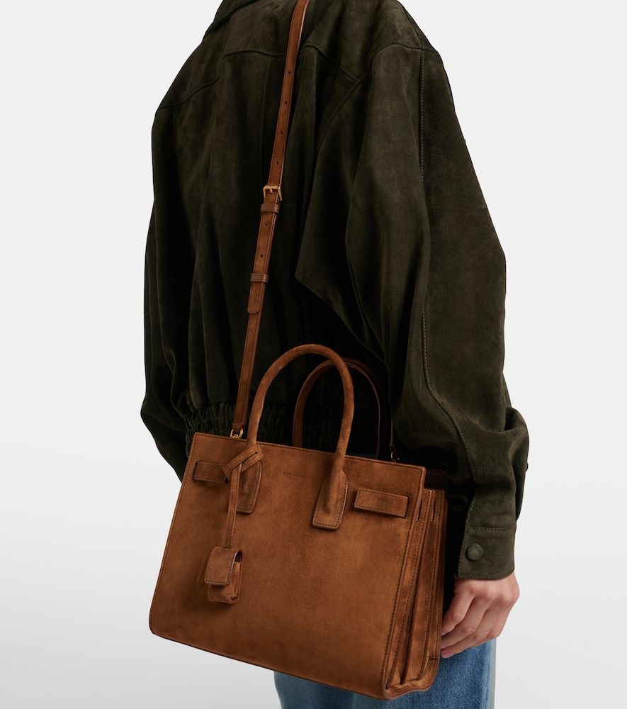 Borsa Sac De Jour Mini in suede - Saint Laurent - Modalova