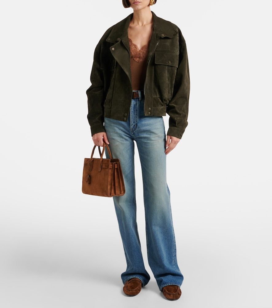 Borsa Sac De Jour Mini in suede - Saint Laurent - Modalova