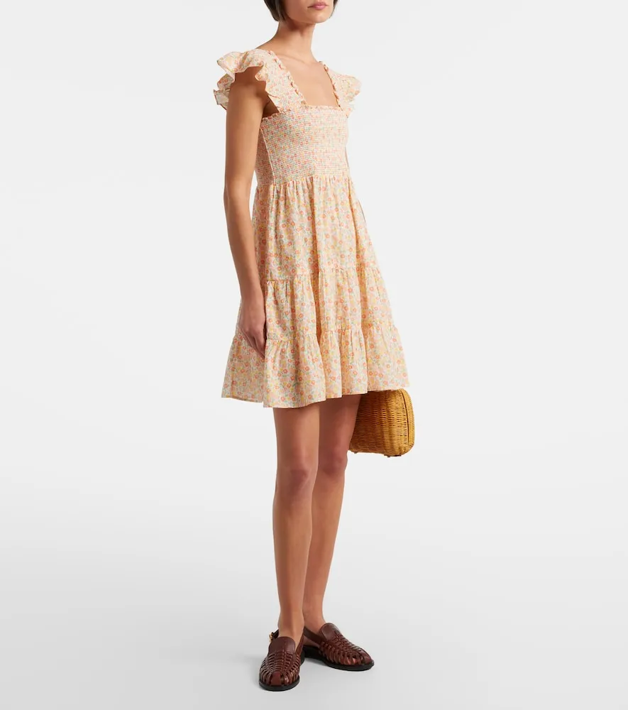 Vestido corto Sideny de algodón floral - Rixo - Modalova