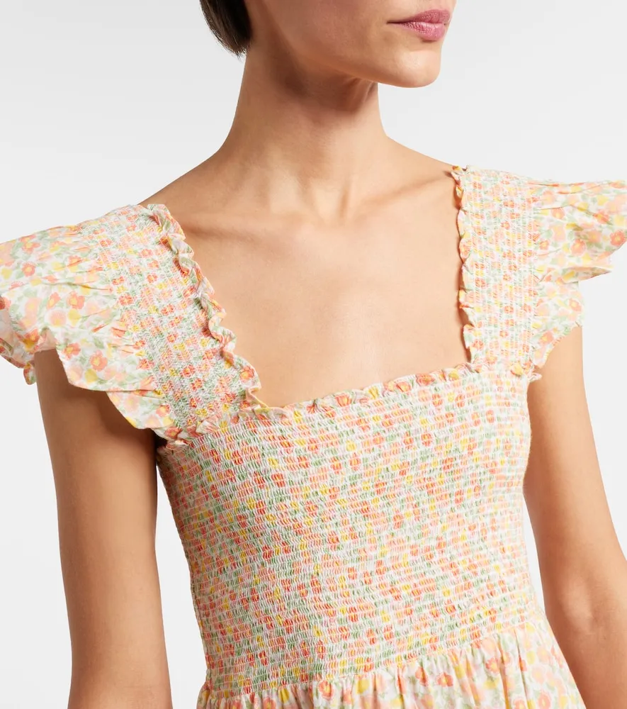 Vestido corto Sideny de algodón floral - Rixo - Modalova
