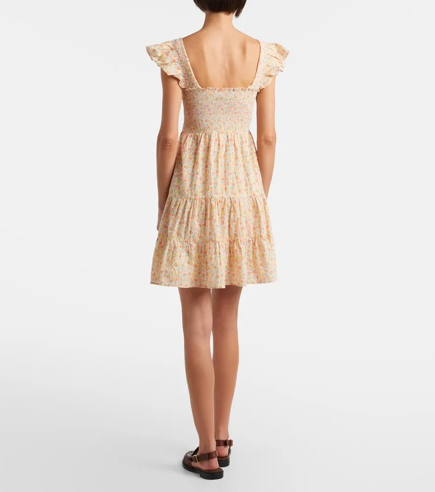 Vestido corto Sideny de algodón floral - Rixo - Modalova