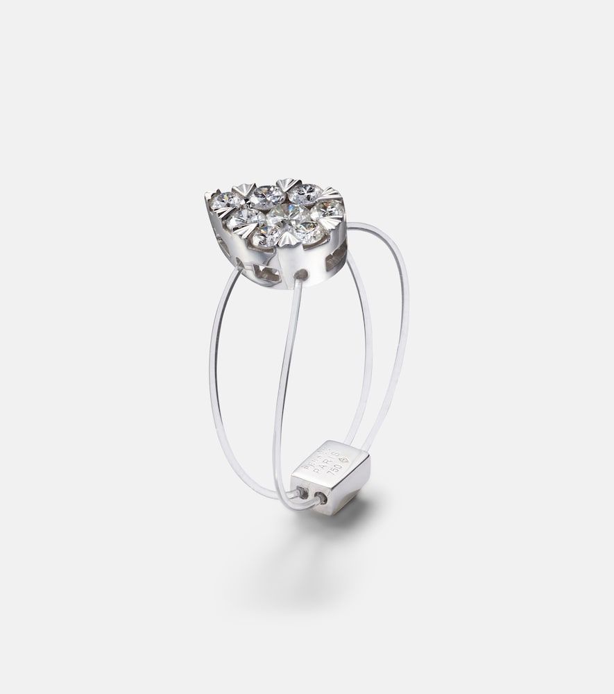Persée Anillo Floating de oro blanco de 18 ct con diamantes - Persee - Modalova