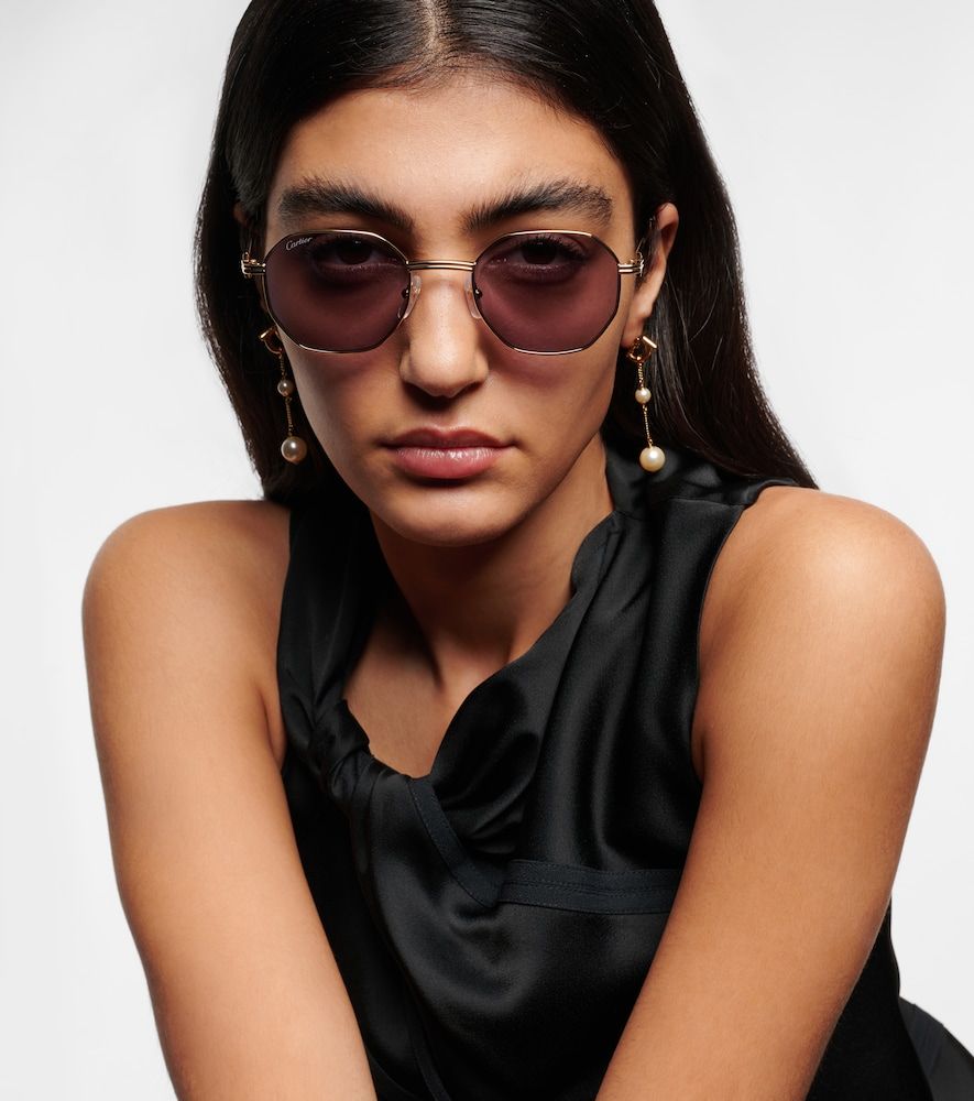 Occhiali da sole Première rotondi - Cartier Eyewear Collection - Modalova