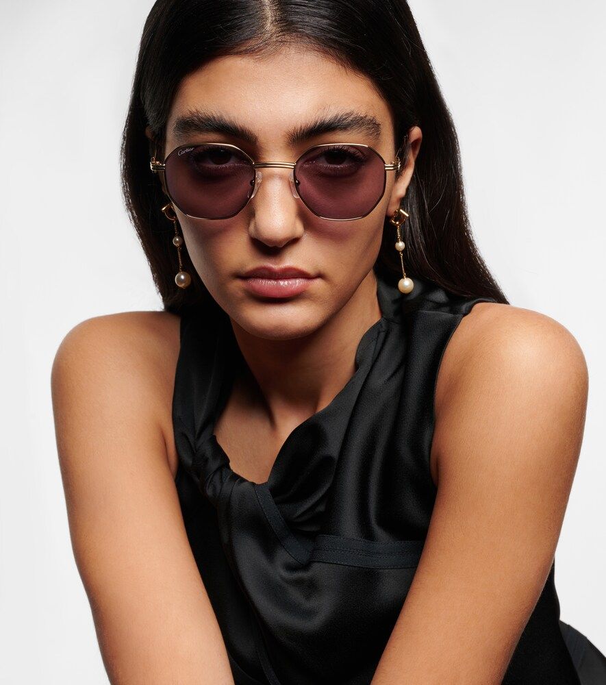 Runde Sonnenbrille Première - Cartier Eyewear Collection - Modalova