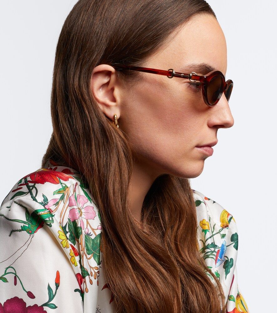 Gucci Runde Sonnenbrille Horsebit - Gucci - Modalova