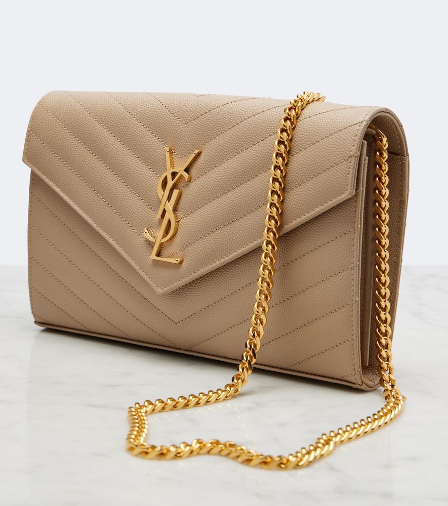Cassandre matelasse leather wallet on chain - Saint Laurent - Modalova