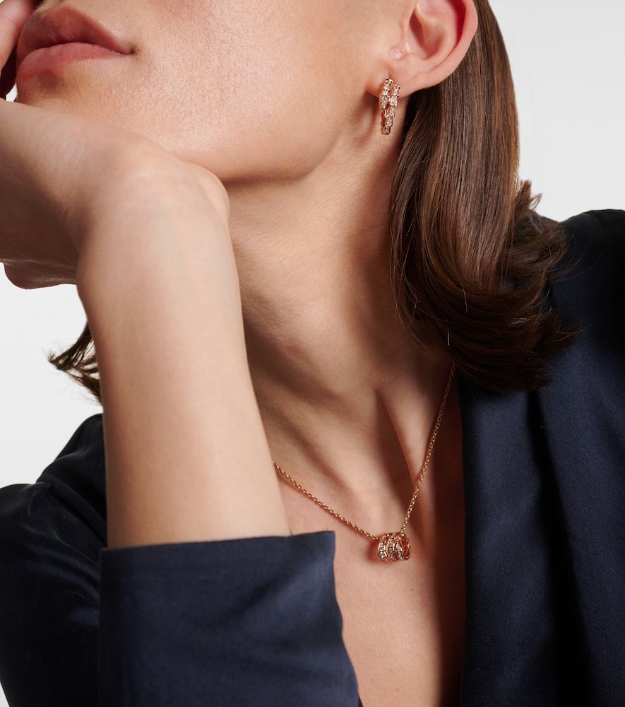 Orecchini Serpenti Viper in rosa 18kt con diamanti - Bvlgari - Modalova