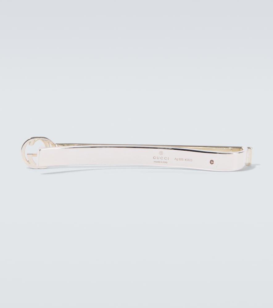 Fermacravatta Interlocking G in sterling 925 - Gucci - Modalova