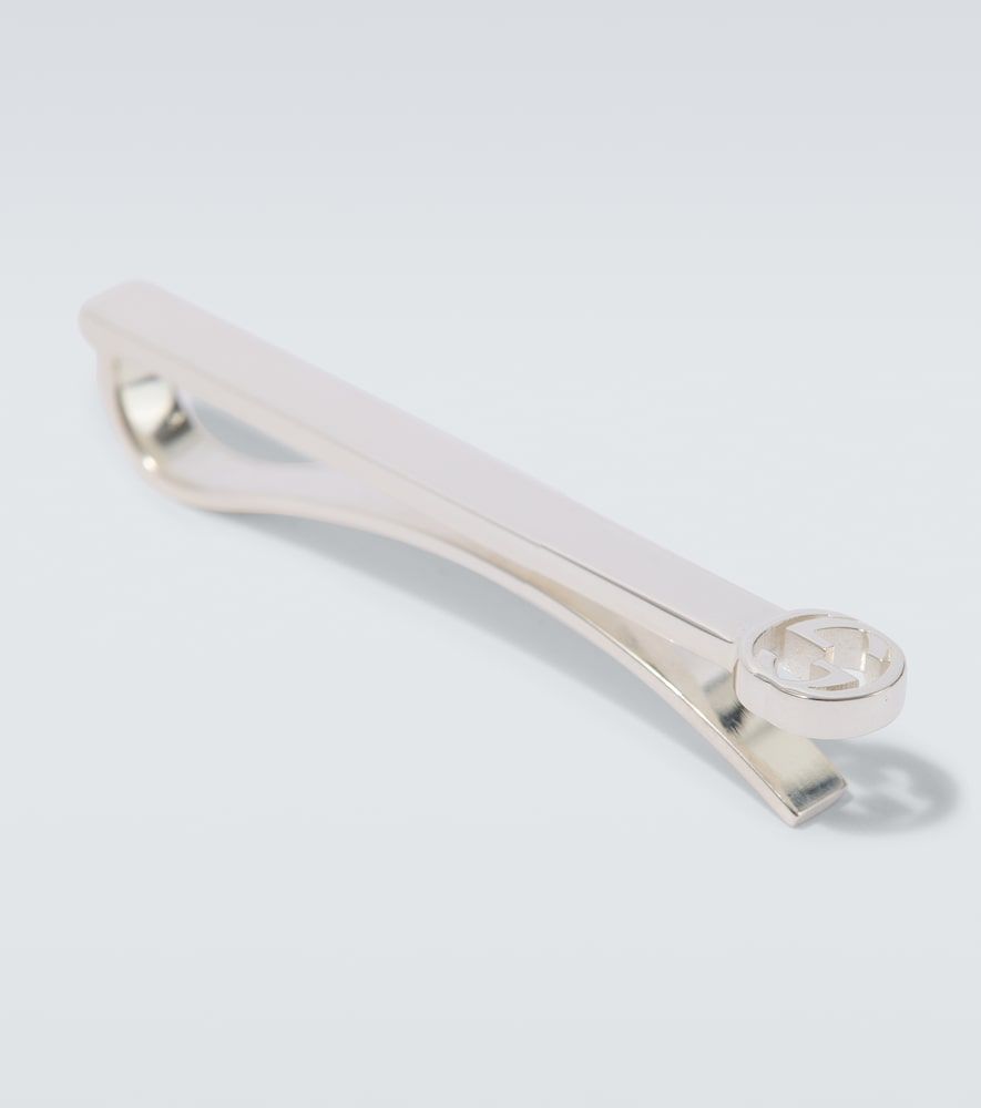 Fermacravatta Interlocking G in sterling 925 - Gucci - Modalova