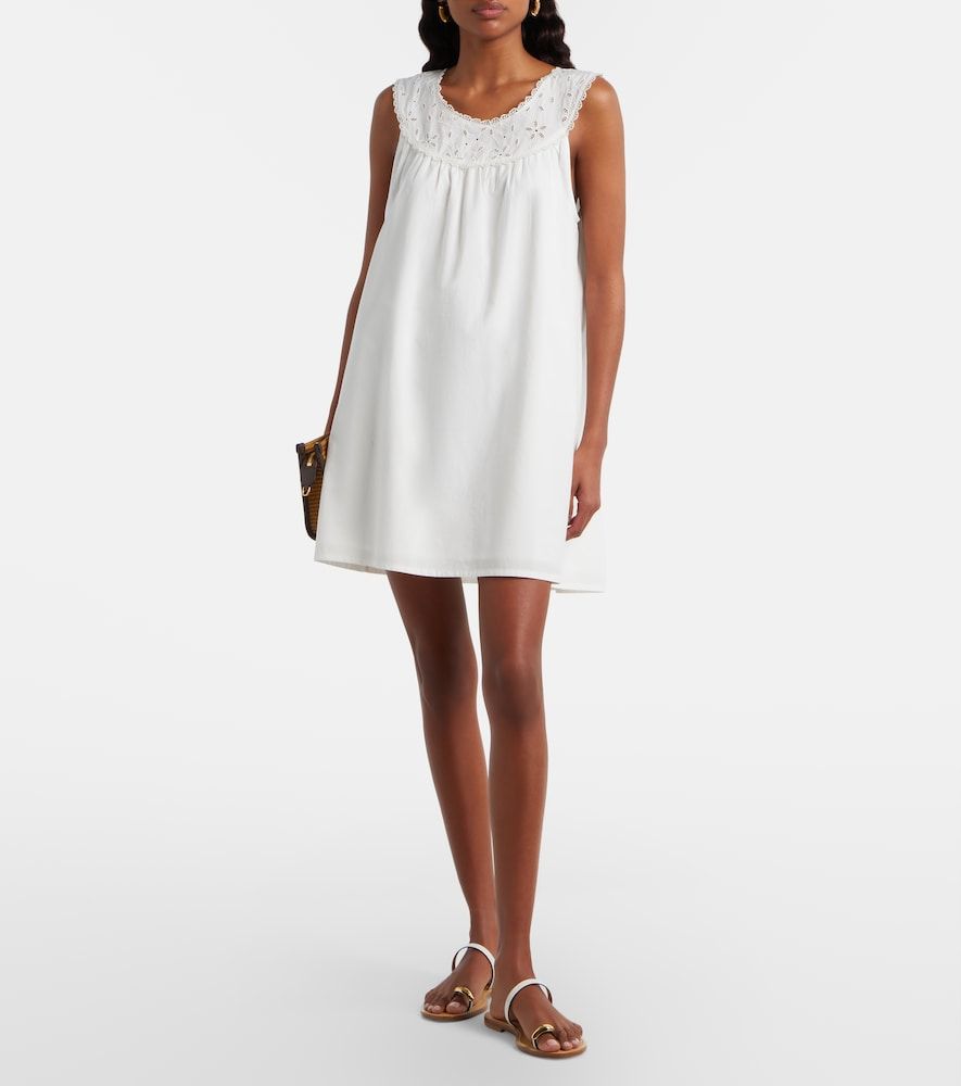 Vestido corto Salma de algodón bordado - Posse - Modalova