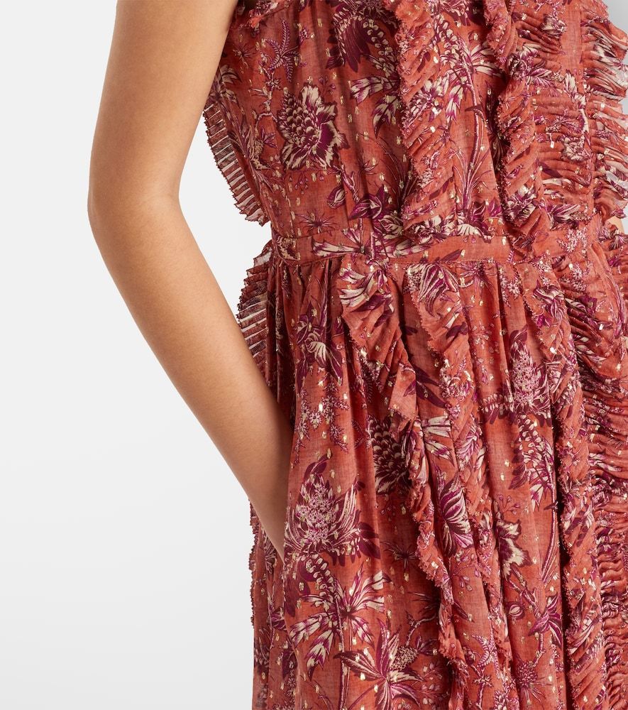 Aida ruffled silk-blend chiffon maxi dress - Ulla Johnson - Modalova