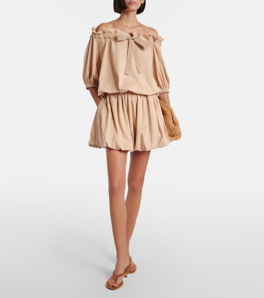 Vestido corto de faya de algodón - Patou - Modalova