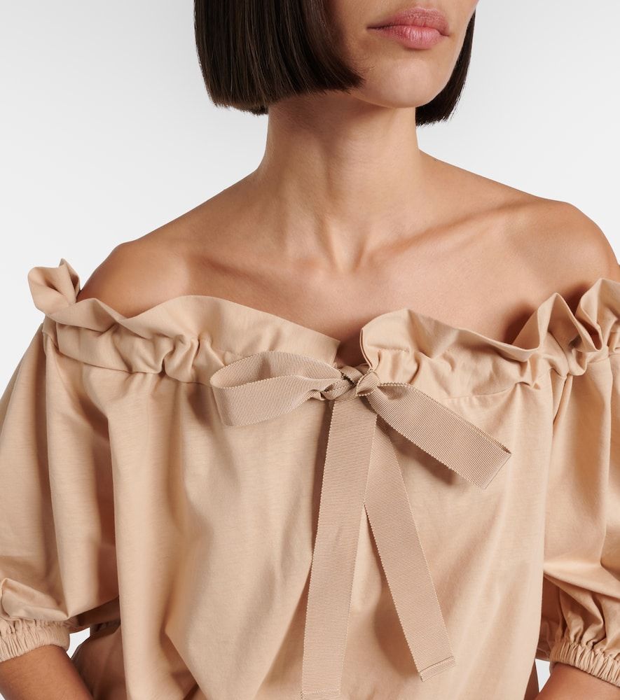 Vestido corto de faya de algodón - Patou - Modalova