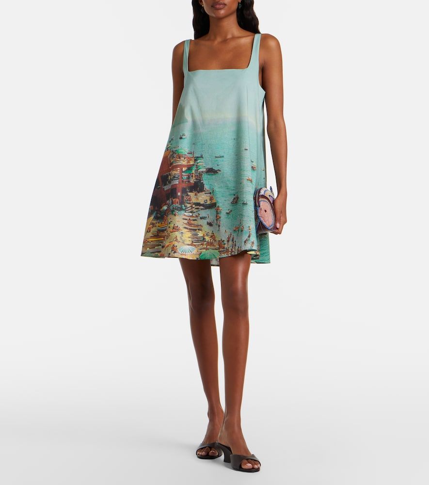 Vestido corto Brio de algodón estampado - Staud - Modalova