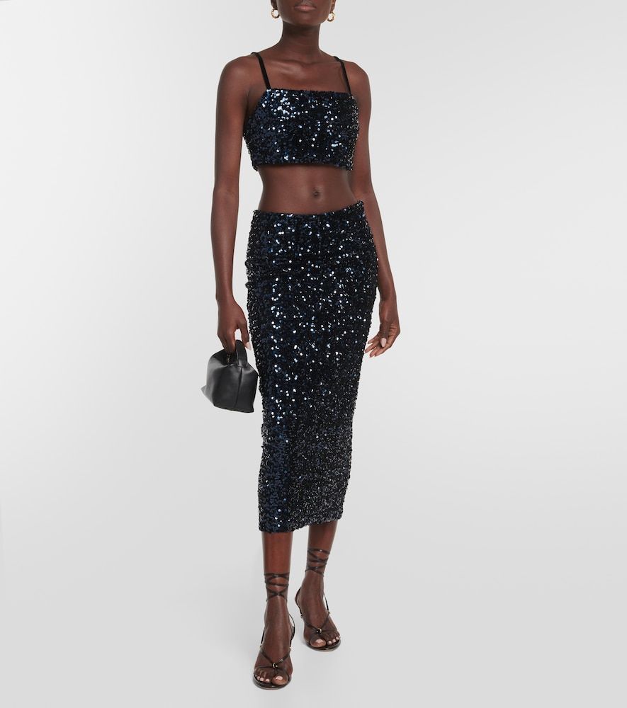 Crop top con lentejuelas - Dorothee Schumacher - Modalova