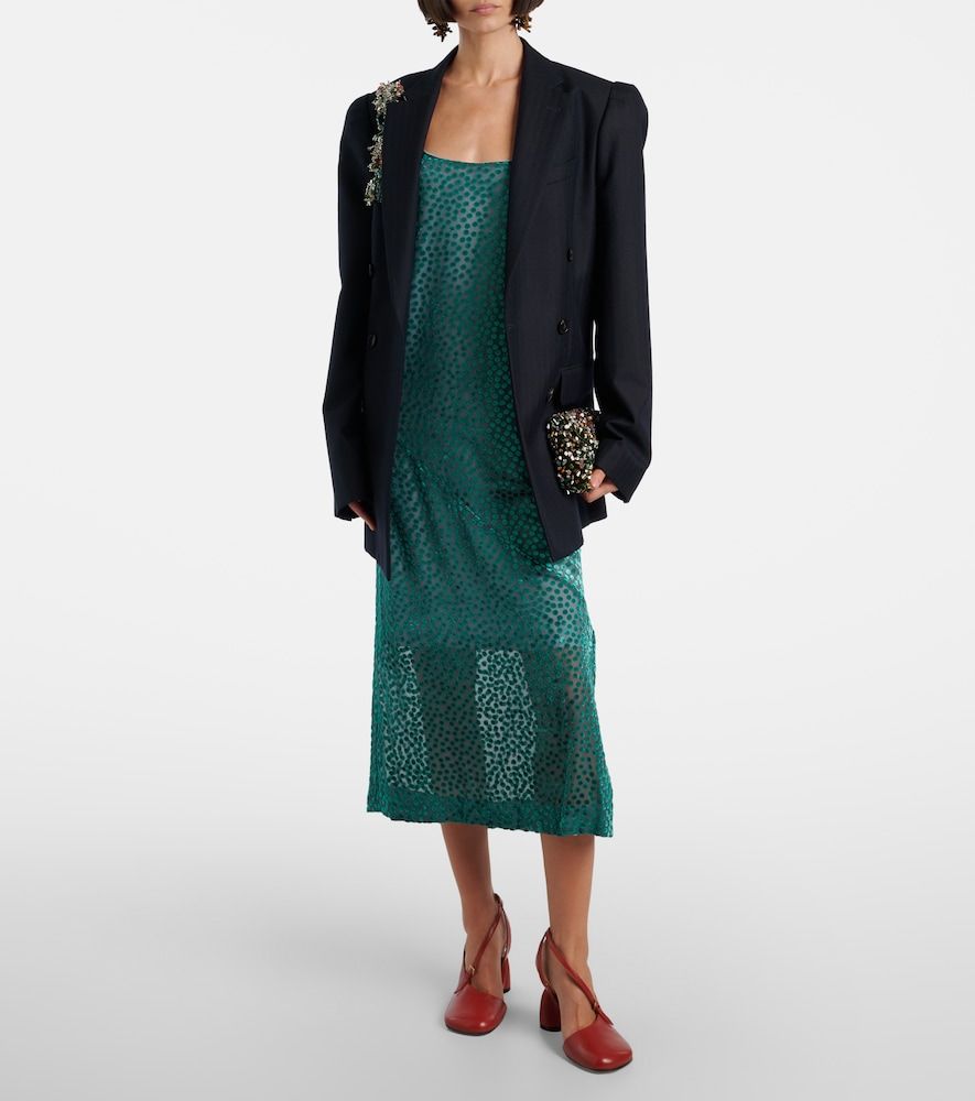 Abito sottoveste in devoré a pois - Dries Van Noten - Modalova