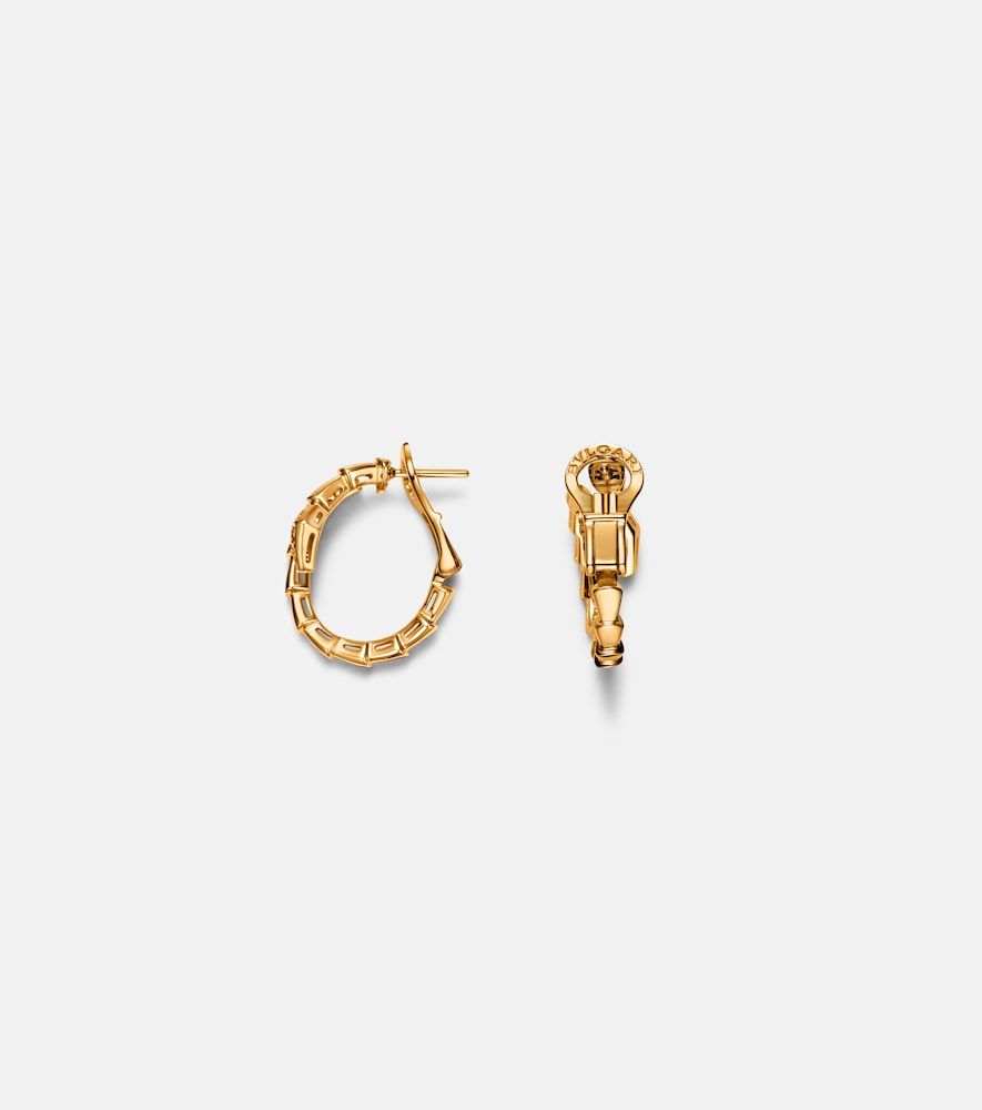 Orecchini a cerchio Serpenti Viper in 18kt con diamanti - Bvlgari - Modalova