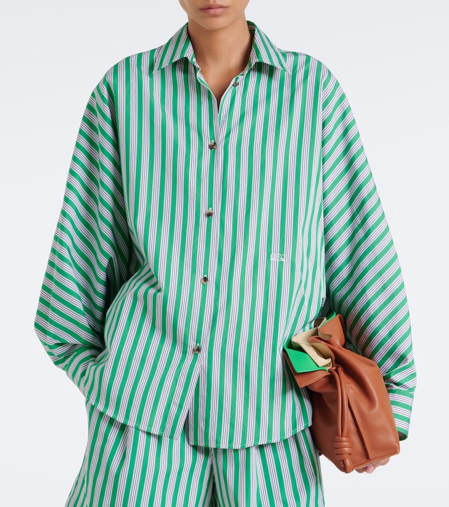 Double L striped cotton poplin shirt - Loewe - Modalova