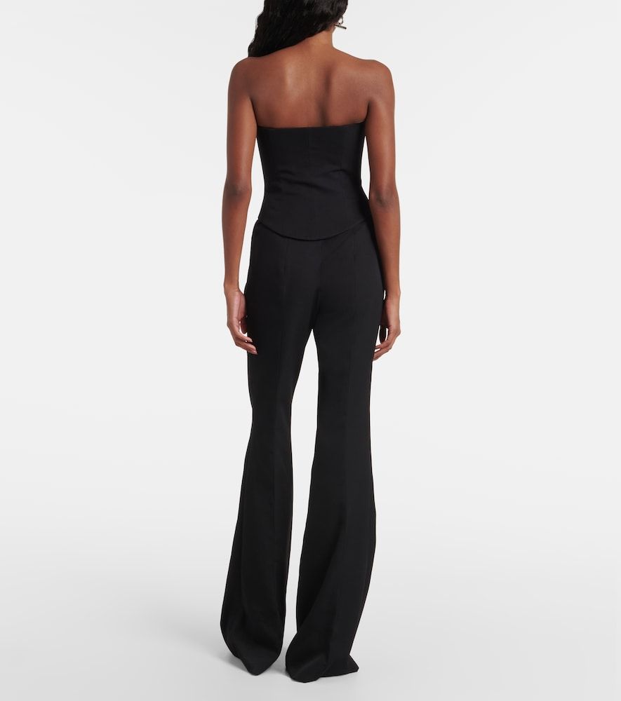 McQueen Top a corsetto in lana - McQueen - Modalova