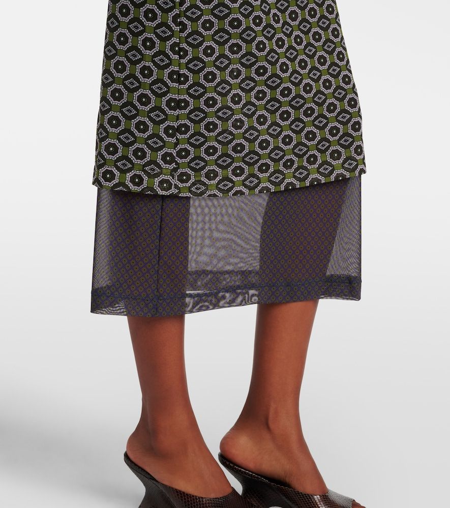 Abito midi con stampa - Dries Van Noten - Modalova