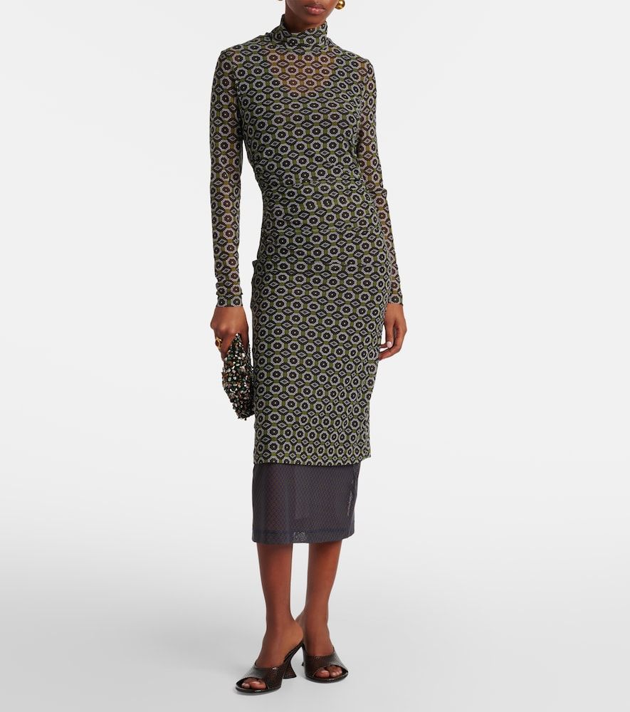 Abito midi con stampa - Dries Van Noten - Modalova