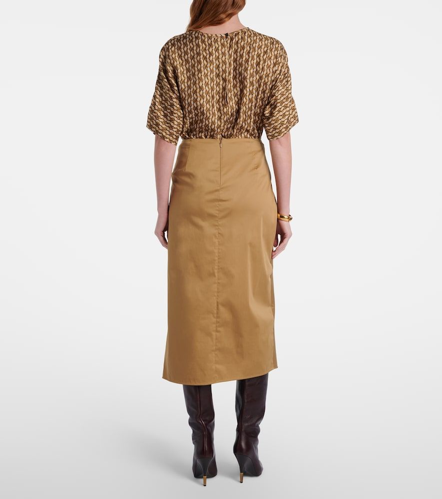 Paggi cotton-blend satin midi skirt - Max Mara - Modalova
