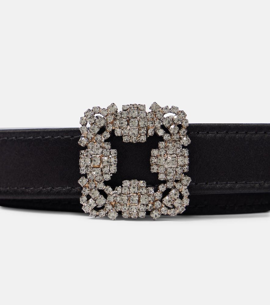 Gürtel Hangisi aus Satin mit Kristallen - Manolo Blahnik - Modalova