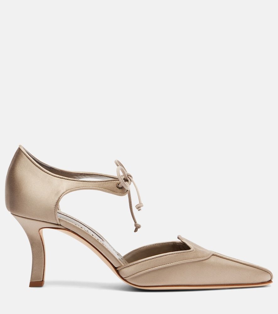 Pumps Orata 70 aus Satin - Manolo Blahnik - Modalova
