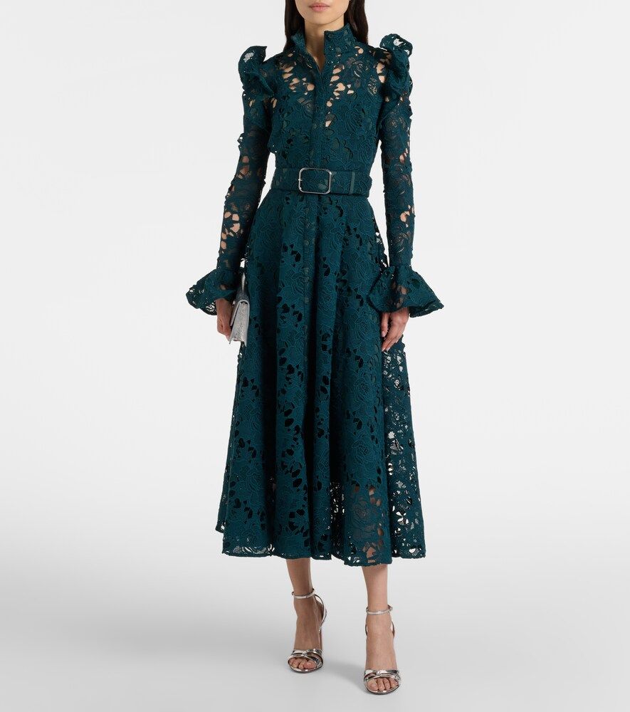 Aliyah belted lace midi dress - Leo Lin - Modalova