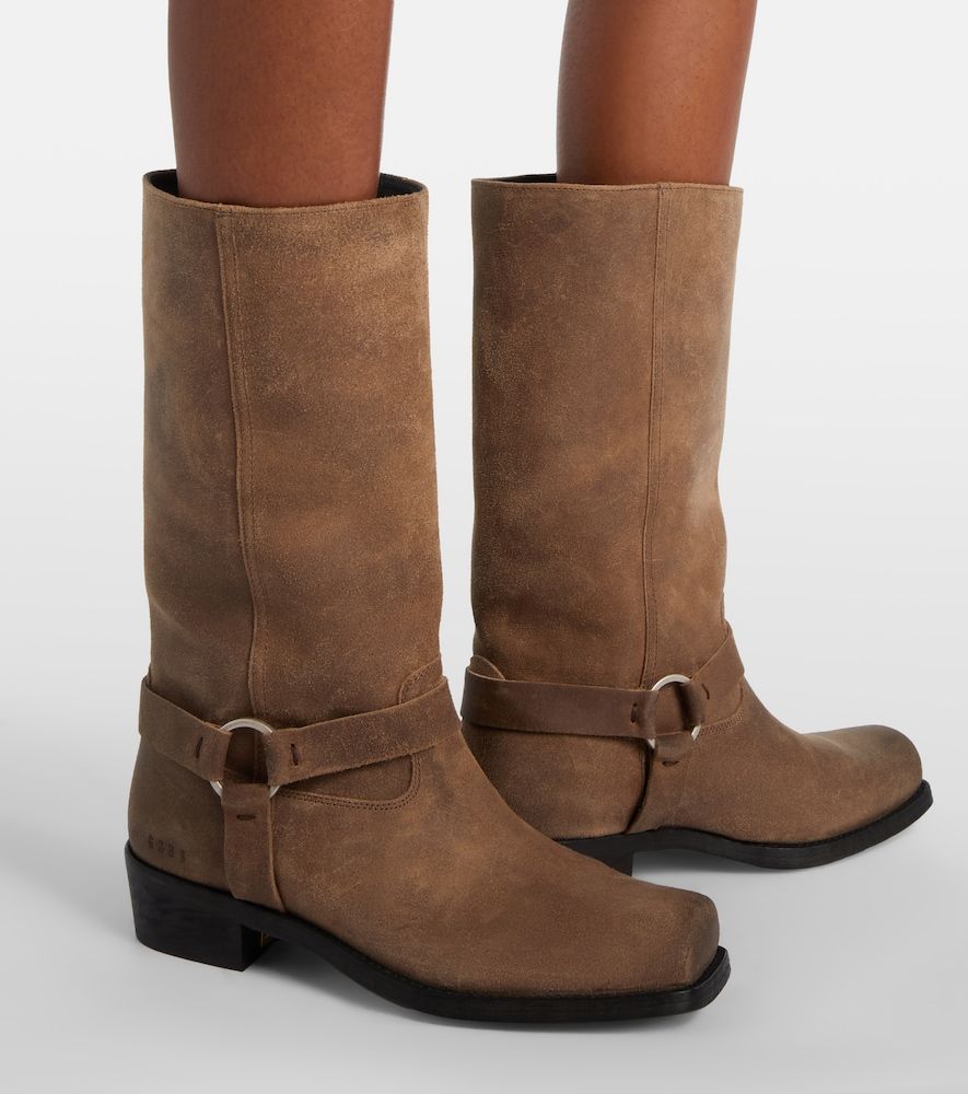 Biker suede mid-calf boots - Golden Goose - Modalova
