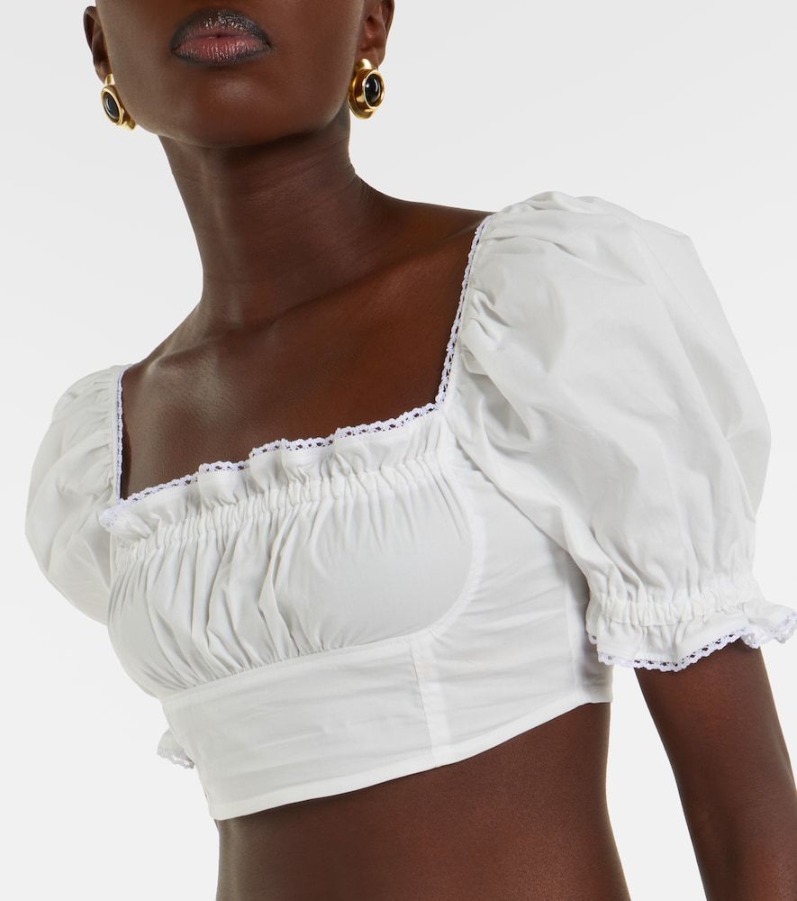 Ligia ruffled cotton poplin crop top - Bananhot - Modalova