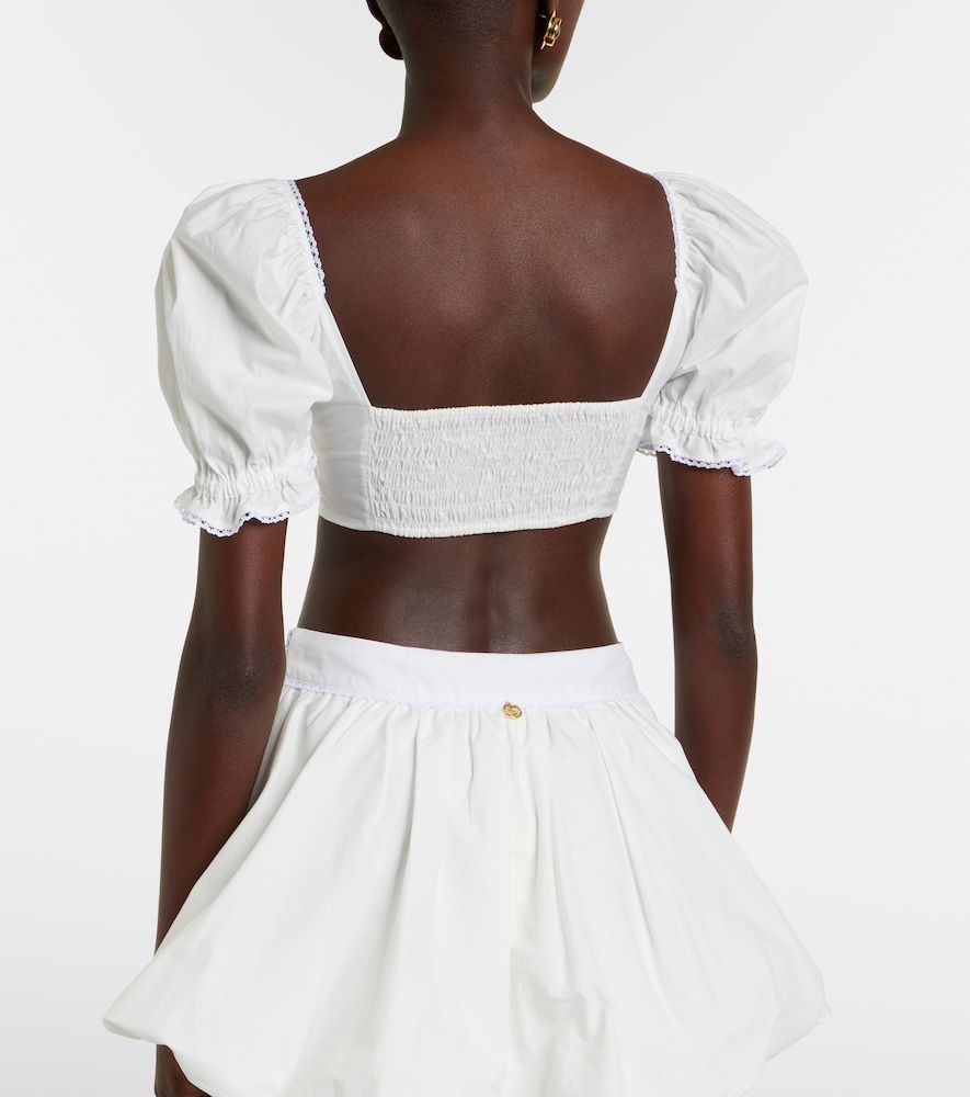 Ligia ruffled cotton poplin crop top - Bananhot - Modalova