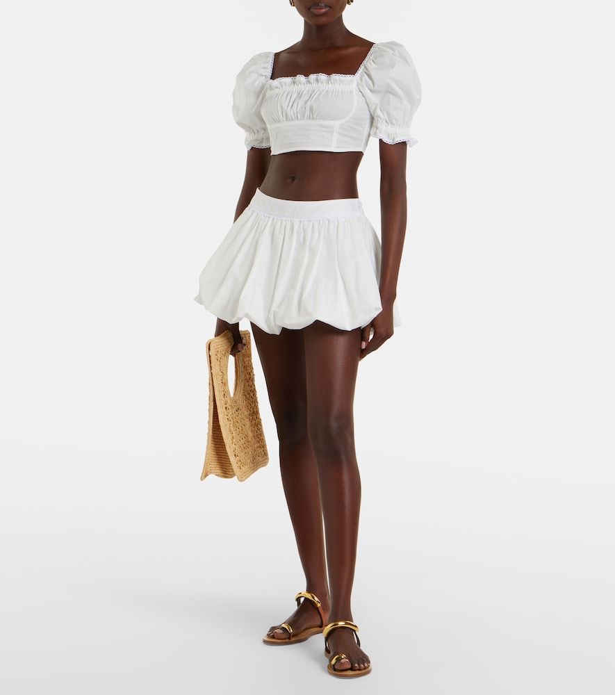 Ligia ruffled cotton poplin crop top - Bananhot - Modalova