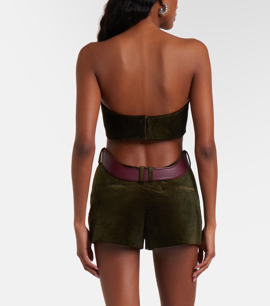 Shorts de pana de algodón con cinturón - Jean Paul Gaultier - Modalova