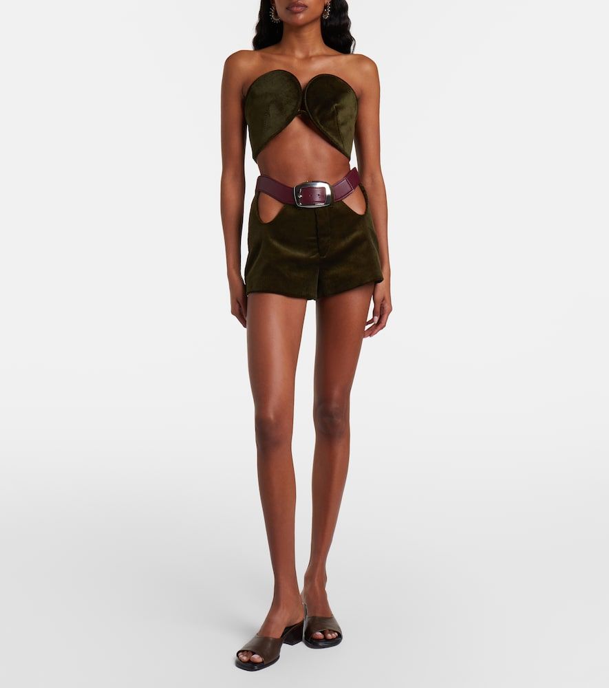 Shorts de pana de algodón con cinturón - Jean Paul Gaultier - Modalova