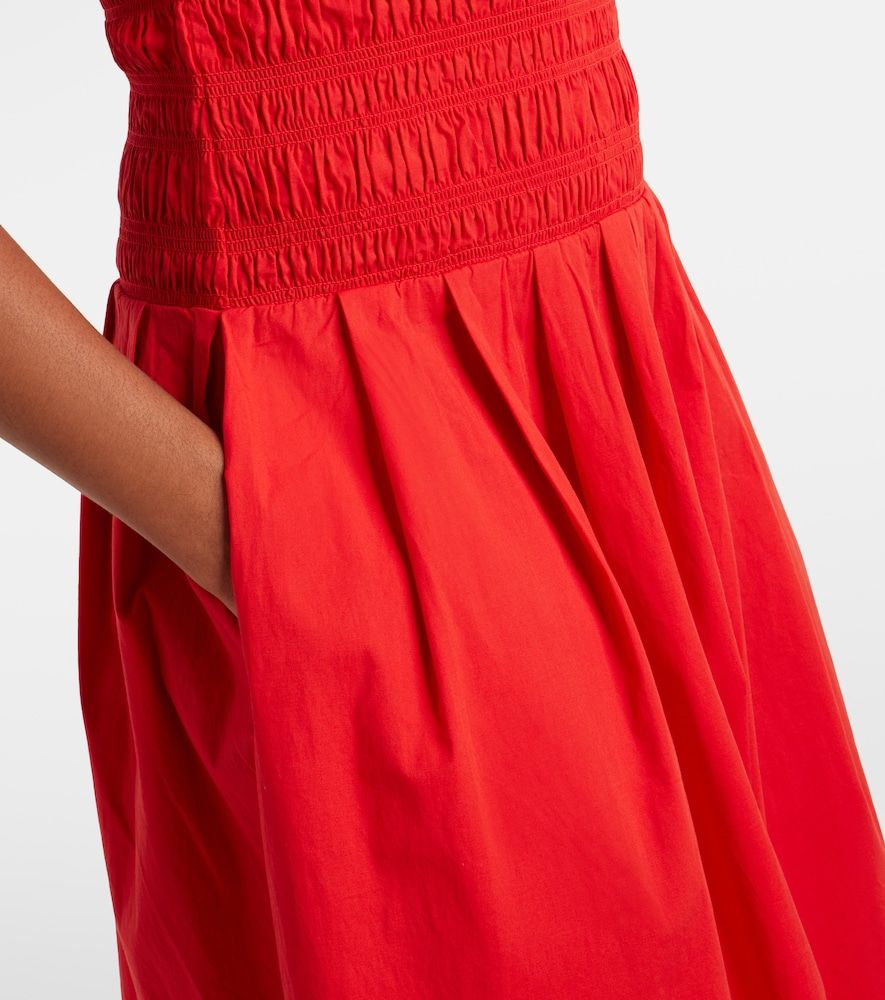 Vestido midi de popelín en mezcla de algodón - Ganni - Modalova