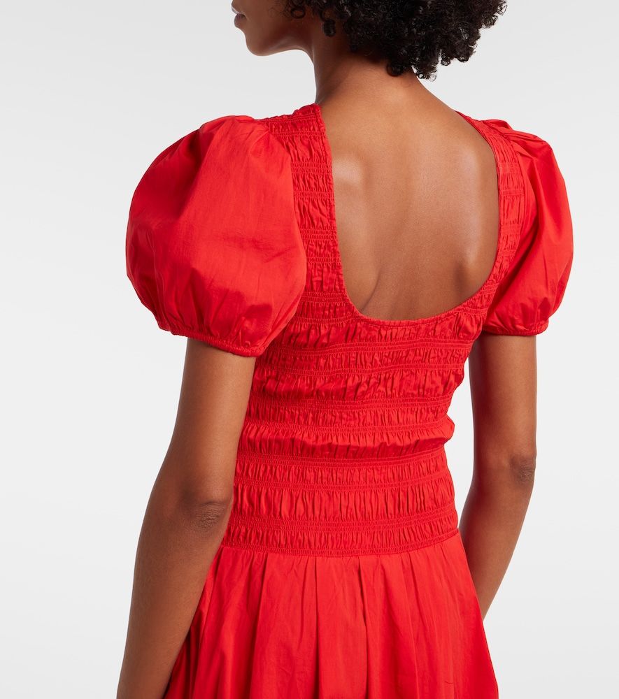 Vestido midi de popelín en mezcla de algodón - Ganni - Modalova
