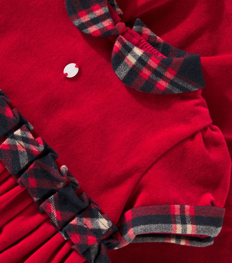 Bebé - vestido de terciopelo de algodón a cuadros - Patachou - Modalova