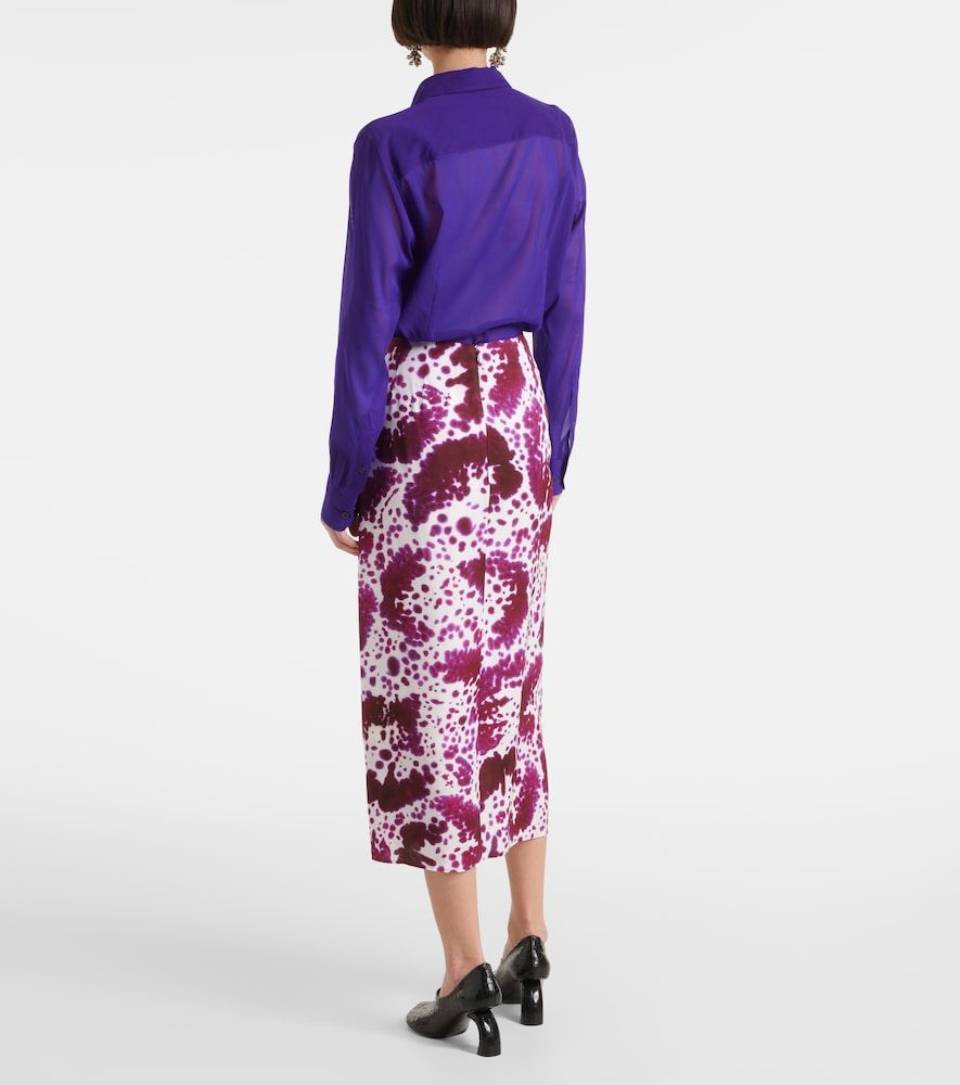 Dries Van Noten Falda midi fruncida - Dries Van Noten - Modalova