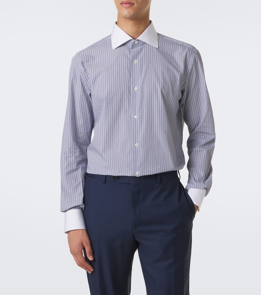 William striped cotton poplin shirt - Brioni - Modalova