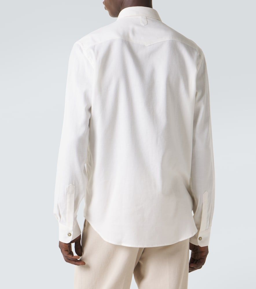 Canali Camicia in cotone e cashmere - Canali - Modalova