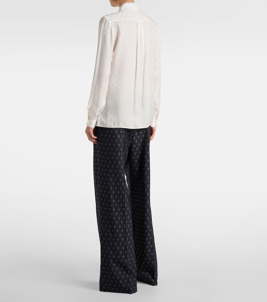 Printed silk-blend satin blouse - Etro - Modalova