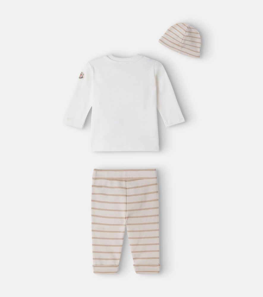 Bebé - set de top, pantalones y gorro de algodón - Moncler Enfant - Modalova