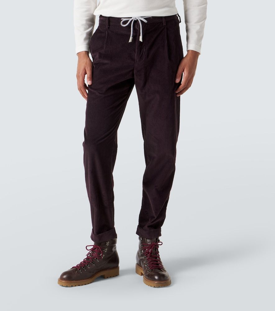 Pantalones slim de pana de algodón y cachemir - Eleventy - Modalova