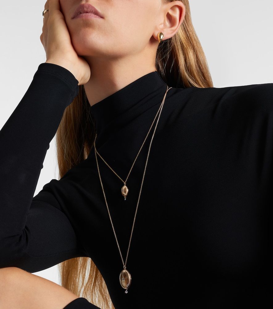 Persée Collar con colgante de oro de 9 ct con diamantes - Persee - Modalova