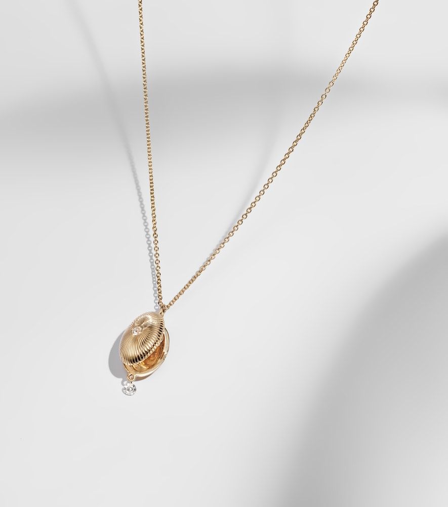 Persée Collar con colgante de oro de 9 ct con diamantes - Persee - Modalova