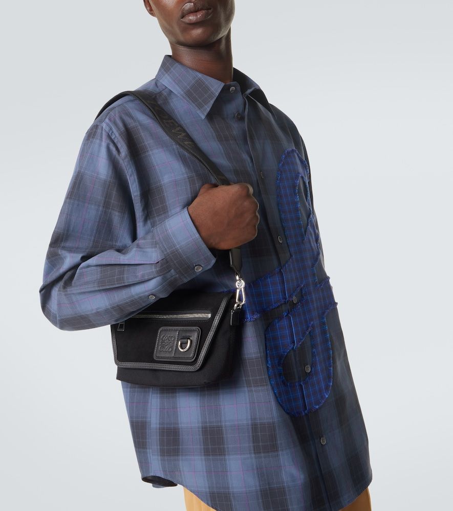 Bolso cruzado Flex Mini de lona y ante - Loewe - Modalova