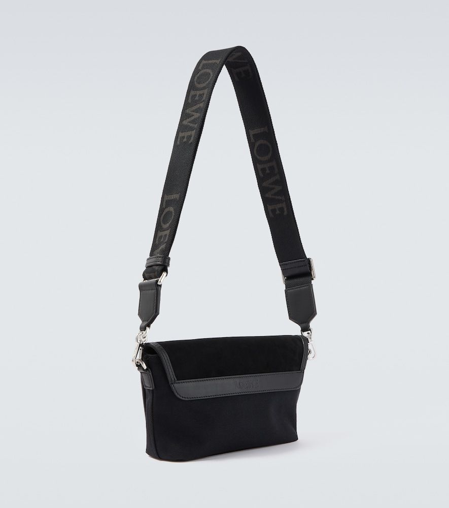 Bolso cruzado Flex Mini de lona y ante - Loewe - Modalova