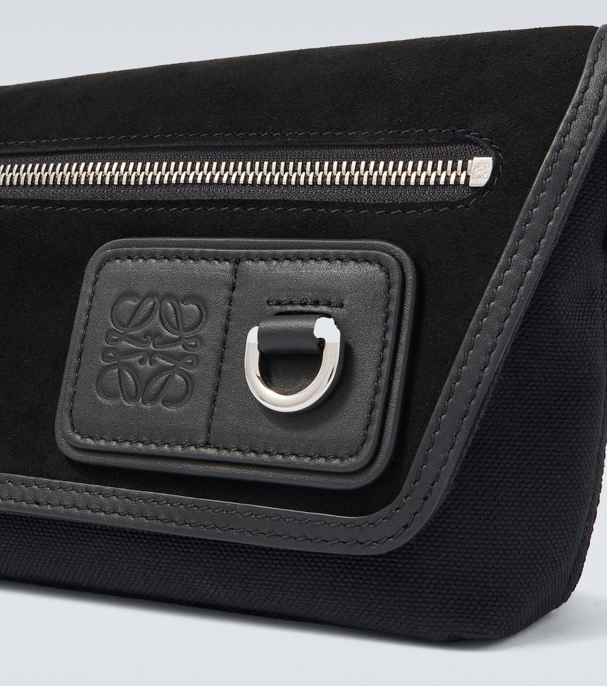 Bolso cruzado Flex Mini de lona y ante - Loewe - Modalova