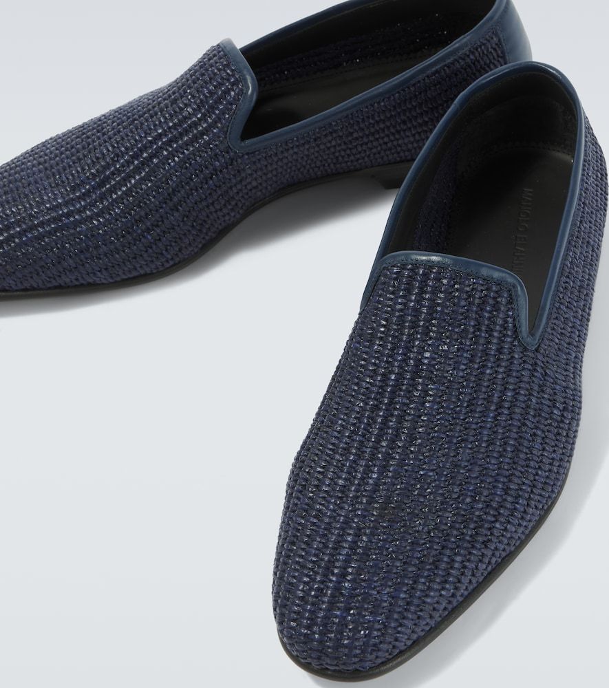 Loafers Mario aus Raffiabast mit Leder - Manolo Blahnik - Modalova